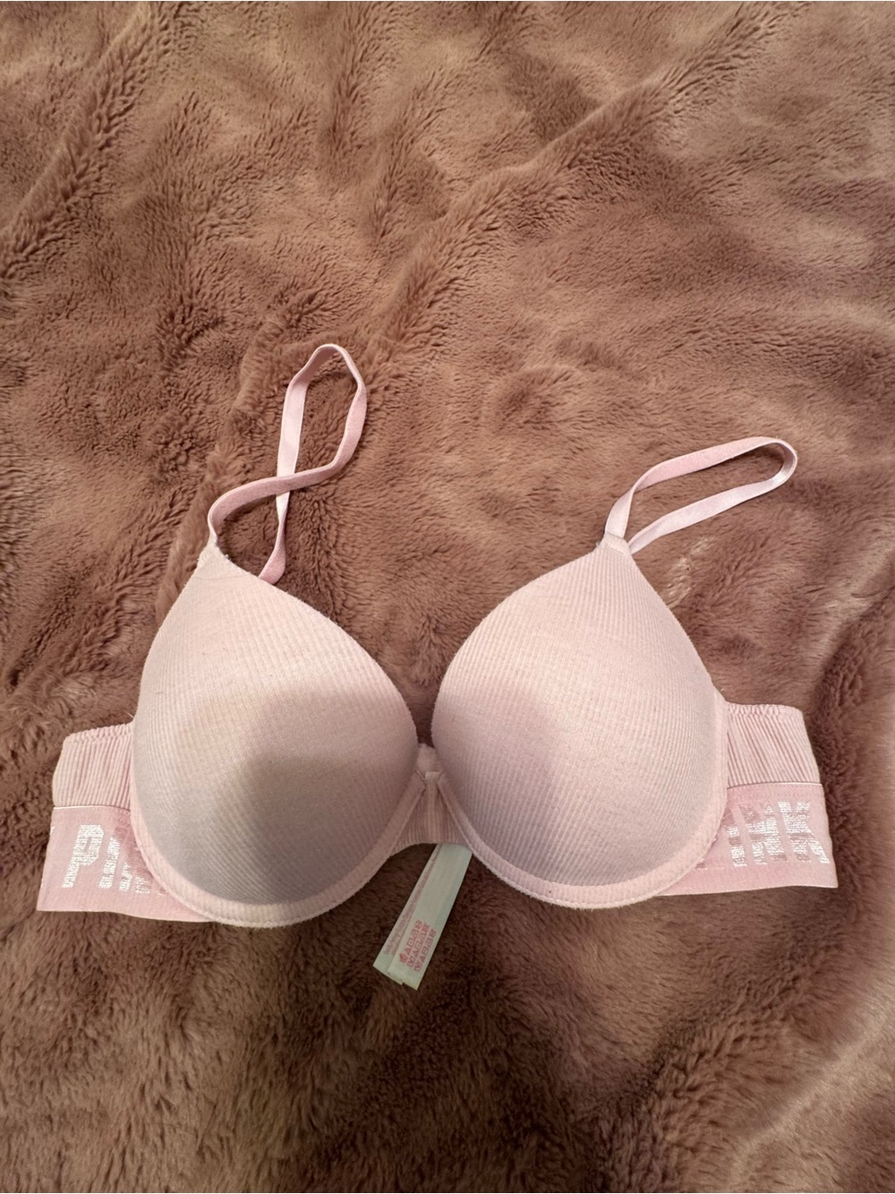 PINK Victoria's Secret Light Pink Padded T-Shirt Bra